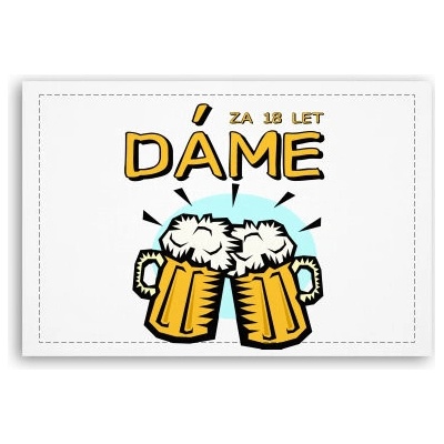 Fotoobraz 90x60 cm střední Dáme pivo