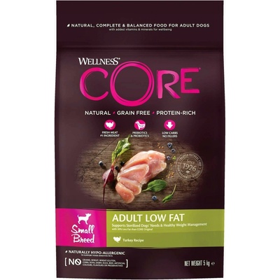 Wellness Core Adult Small Breed Low Fat krůta 5 kg