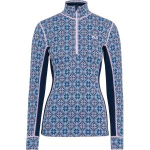 Kari Traa Дамско мериносово термобельо Kari Traa Women's Rose Half-Zip Merino base layer - Dark Navy Blue (115-1317-2914)