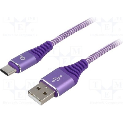Gembird CC-USB2B-AMCM-1M-PW USB 1,8m fialový bílý