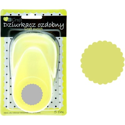 Ozdobný děrovač žlutý 5 cm - motiv kruh – Hledejceny.cz