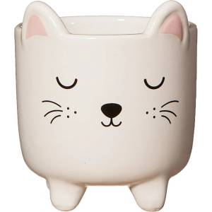 Sass & Belle Каменна саксия за цветя ø 7, 5 cm Cat - Sass & Belle (XDC601)