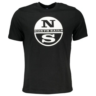 North Sails T Shirt Maniche Corte Uomo Nero Černá