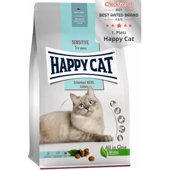 Happy Cat Sensitive Adult Kidney Diet - храна разработена специално за котки с цел подпомагане на бъбреците, с пилешко, говеждо, ориз, картофи, 4 кг, Германия - 70608