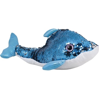 Амек Тойс Плюшена играчка Амек Тойс - Делфин с пайети, син, 32 сm (010601-2)