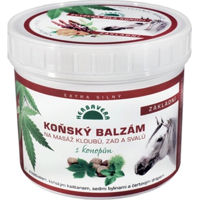 Herbavera Konský balzam s konope a gaštanom 500 ml