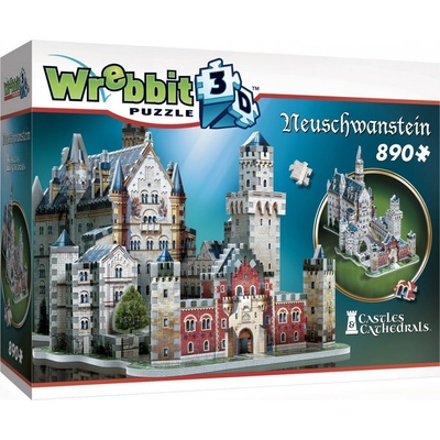 Wrebbit 3D Puzzle Zámok Neuschwanstein 890 ks