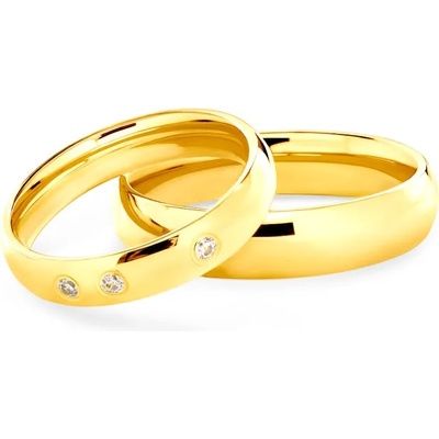 SAVICKI Сватбени халки: злато, полукръгъл профил. 4 мм