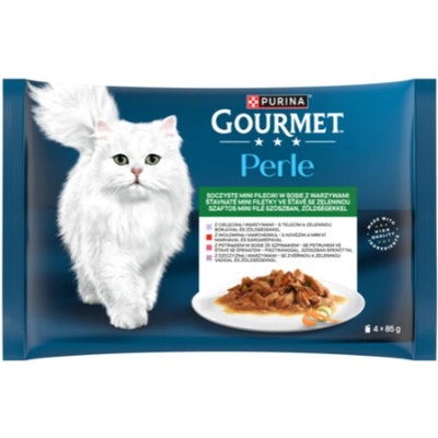 Gourmet Perle Multipack filety ve šťávě se zeleninou 4 x 85 g