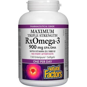 Natural Factors RX Omega-3 with Vitamin D3, 150 капсули, Natural Factors (35492 NF)