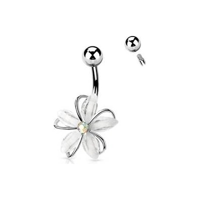 Šperky4U piercing do pupíku kytička WP0046-C