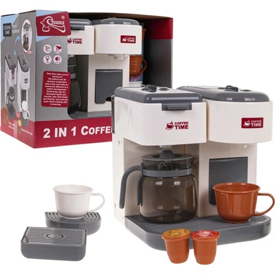 JOKO Detský Kávovar na Vodu na batérie so svetlom a zvukom + Kávovar na Kapsule 2v1