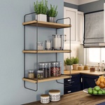ASIR GROUP Етажерка PULALIS 66x40 cм кафява/черна (AS0535)
