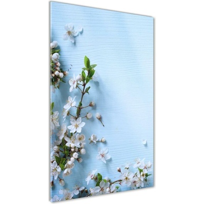 Vertikálny foto obraz sklo tvrdené Kvety višne 50x100 cm