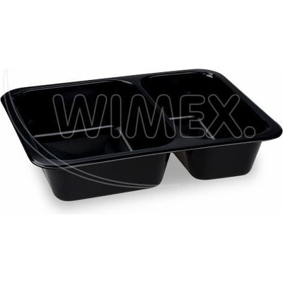 Wimex Menu misa PP Reware Lunch vratná 2dielna čierna 227 x 178 x 49 mm 2