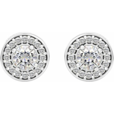 Eppi Halo náušnice s moissanitmi a lab-grown diamantmi Blair E44075