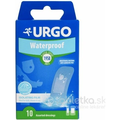 URGO Waterproof vodoodolná náplasť (2 veľkosti) 10 ks