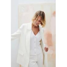 Marisse Marisse Women's Jacket L-Mr-4601 Off White biela