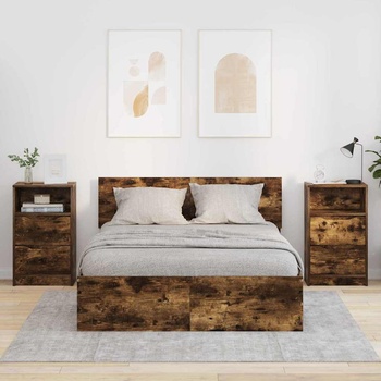 vidaXL Нощни маси 2 pcs Димян дъб 40 x 30 x 467 см Инженерно дърво (888918)