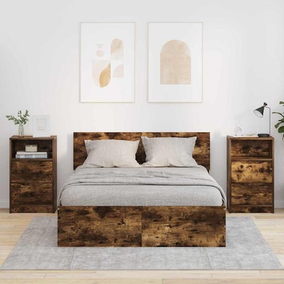 vidaXL Нощни маси 2 pcs Димян дъб 40 x 30 x 467 см Инженерно дърво (888918)