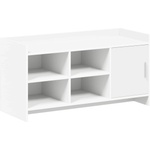 vidaXL Шкаф за обувки Бяло 100 x 39, 5 x 51 см Инженерна дървесина (8011355)