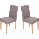 Design Shop Litta šedá látka Světle hnědá 2 ks