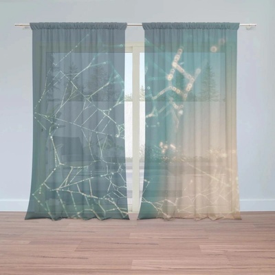 Sablio Záclony Pavučina: 2ks 150x250cm