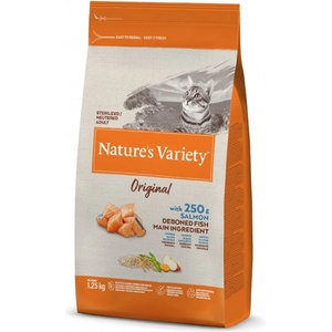 Nature´s variety Nature s Variety Стерилизиран котешки храна Оригинален сьомга 1, 25 кг