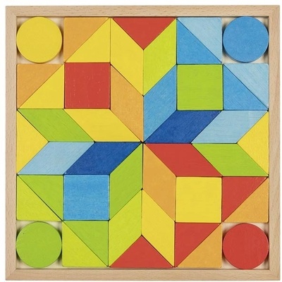 Goki Mozaika dřevěné tvary na desce 44 ks