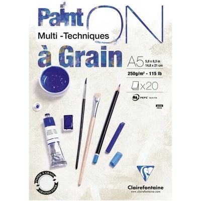 Clairefontaine Blok Paint on Grain A5 20 listů 250 g