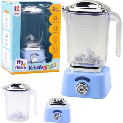 LEAN Toys 24418 Detský kuchynský mixér so svetelnými efektmi, modrý