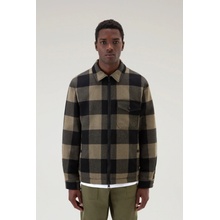 Woolrich bunda SHERPA TIMBER CHECK OVERSHIRT zelená