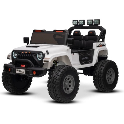 Beneo Motors OFFRIDE 24V 4x4 Двуместен Акумулаторен Джип, Бял, Литиева Батерия, Огромни EVA Гуми, LED Светлини и Дистанционно (58965874)
