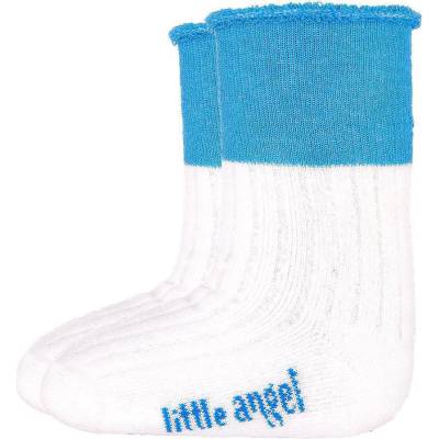 Little angel Ponožky froté Outlast bílá/tyrkys