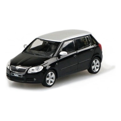 Abrex Škoda Fabia II 2006 Stříbrná střecha Černá Magic Metalíza 1:43