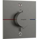 Hansgrohe ShowerSelect Comfort E Термостатичен смесител за душ с 2 функции, матиран хром, EN1717 (15578340)