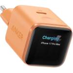 Anker Захранване за ел. мрежа с USB-C порт и смарт дисплей - Anker Nano 45W USB-C Wall Charger With Smart Display (оранжев) (A121D3O1)
