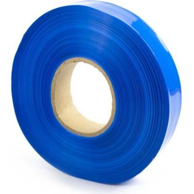 Modrá smršťovací PVC fólie šíře 30mm, průměr 18mm
