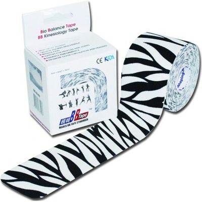 BB Tape Kineziologické tejpy Zvířecímotiv zebra 5cm x 5m