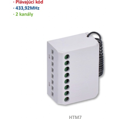 TM7000 riadiaca jednotka s prijímačom, 2-kanalová, 433 MHz
