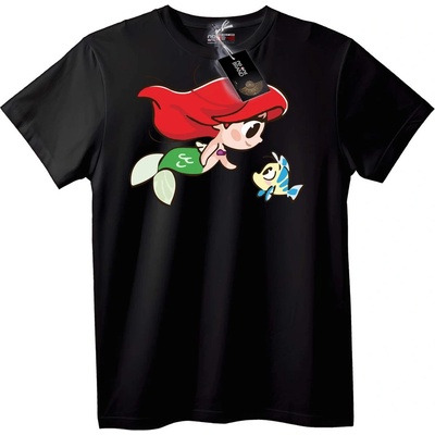 NOONEBRAND Тениска Ариел и Флаундер - 3XL, Black