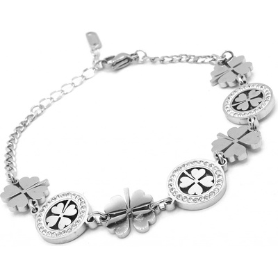 Steel Jewelry náramek ČTYŘLÍSTEK Chirurgická ocel NR240147