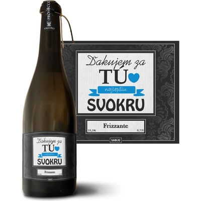 Sablio Ďakujem za tú najlepšiu svokru Prosecco biele suché šumivé víno 10,5 % 0,75 l (holá fľaša)