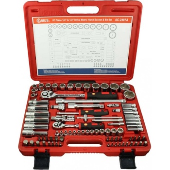 Genius Tools 1/4" 1/2" 87 kusov AC-2487A