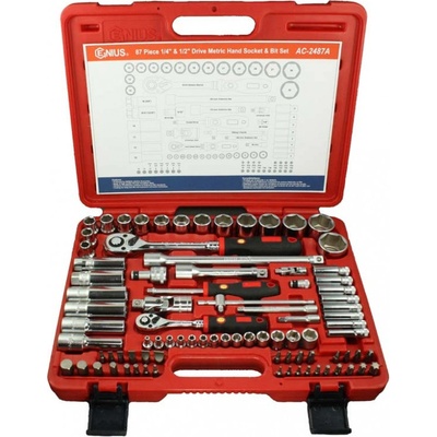 Genius Tools 1/4" 1/2" 87 kusov AC-2487A