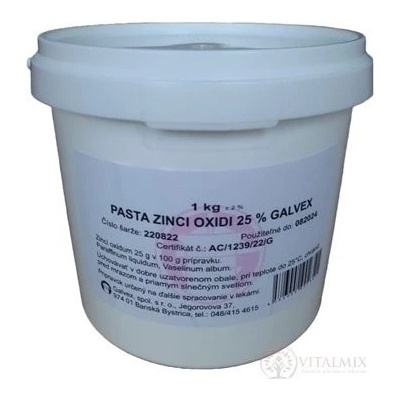 GALVEX PASTA ZINCI OXIDI 25% PST 1 kg