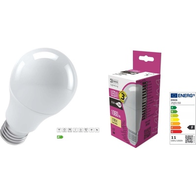 Emos LED žiarovka CLASSIC A60 10,5W E27 TEPLA BIELA