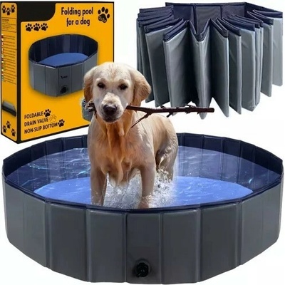 Dog Pool Skládací bazén 120 x 30 cm šedo-modrý