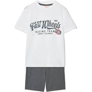 BOBOLI 603144 short sleeve set - White (Anthracite)