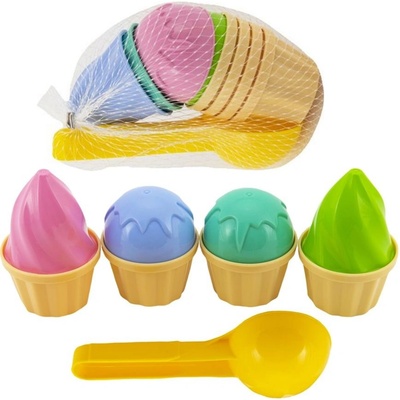 Teddies Sada na písek zmrzlina plast lopatka 15cm – Zboží Dáma